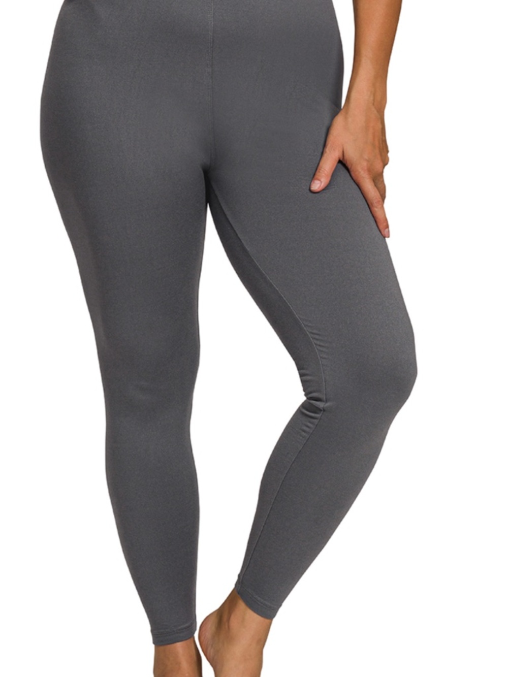 Plus Size - Zenana Leggings - Gray